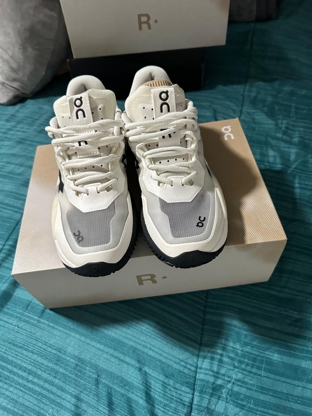 On Running Men Cloud Nova Sneakers in White and Black